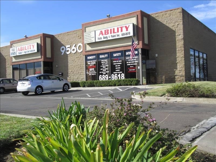 Ability Auto Body & Paint storefront at 9560 Black Mountain Rd